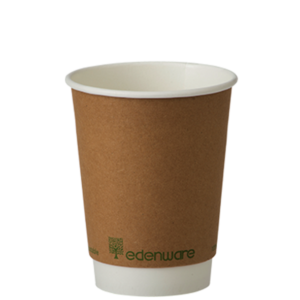 8oz Kraft Double Wall Recyclable Cups (Qty 100)