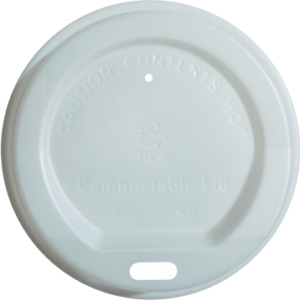 Recyclable lids for 12oz Cups, White (Qty 100)