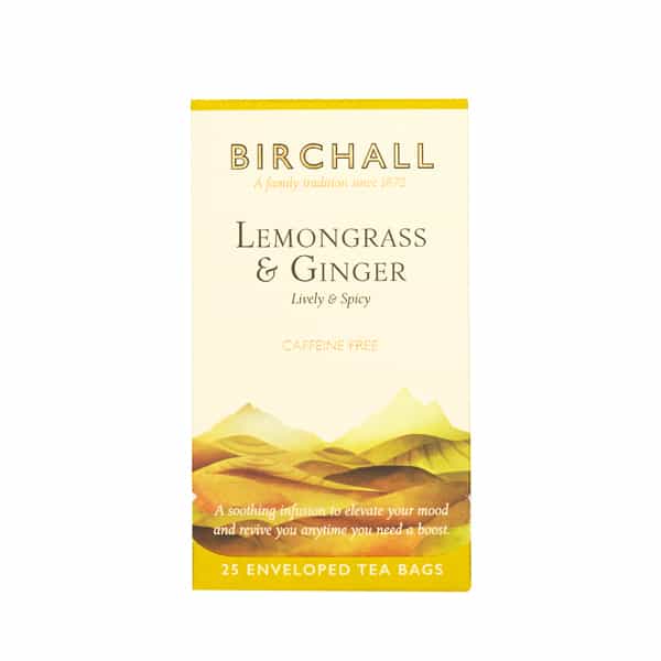 Birchall Lemongrass & Ginger Tea 25 Enveloped Tea Bags - Image 3