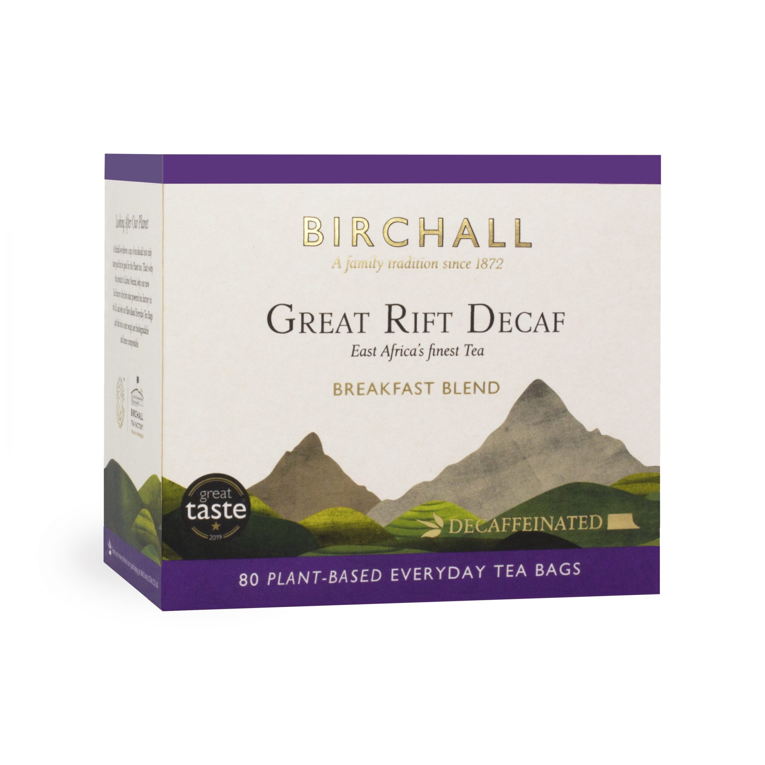 Birchall Great Rift Decaf Breakfast Tea 80 Prism Bags - Image 2