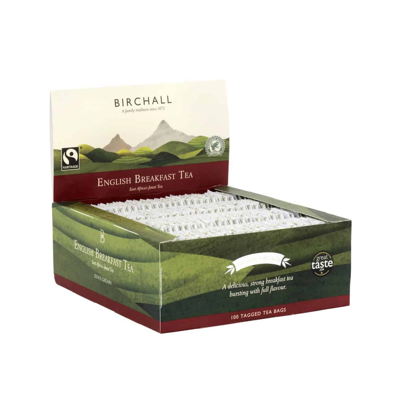 Birchall English Breakfast Tea 100 Tagged Tea Bags - Image 2