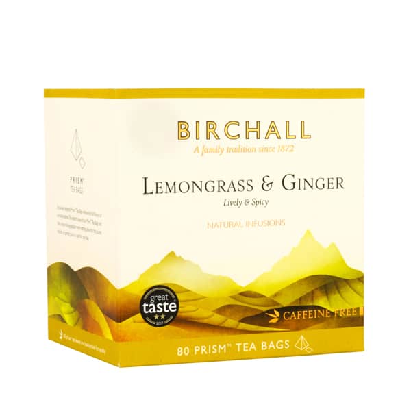 Birchall Lemongrass & Ginger Tea 80 Prism Bags - Image 2