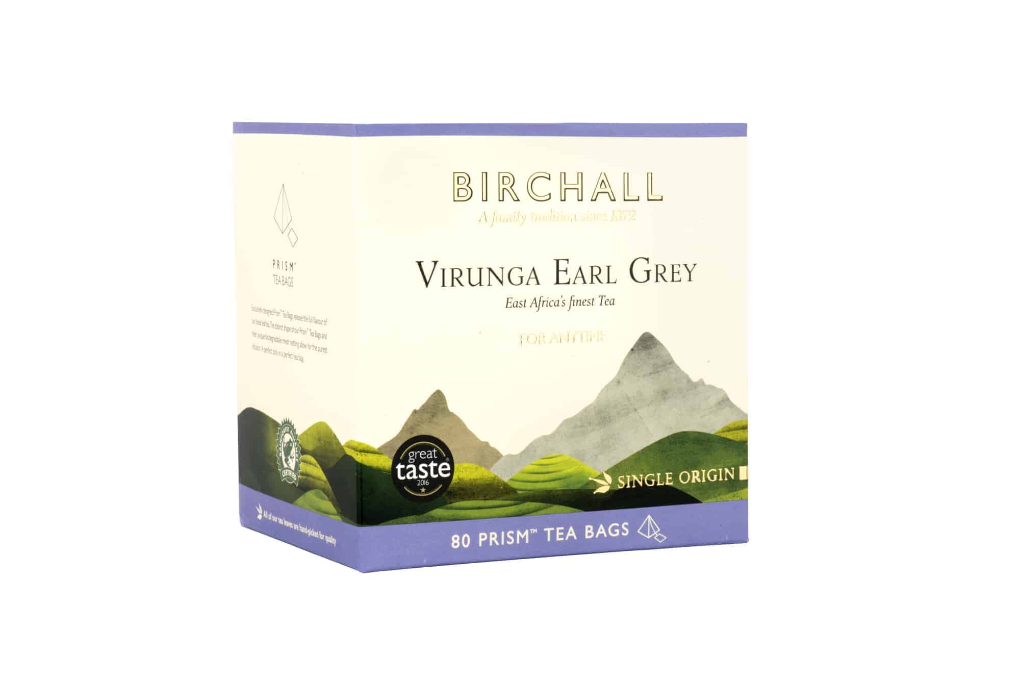 Birchall Virunga Earl Grey Tea 80 Prism Bags - Image 2