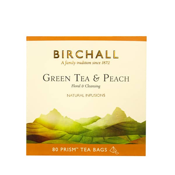 Birchall Green Tea & Peach 80 Prism Bags