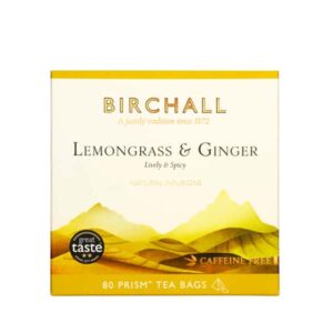 Birchall Lemongrass & Ginger Tea 80 Prism Bags