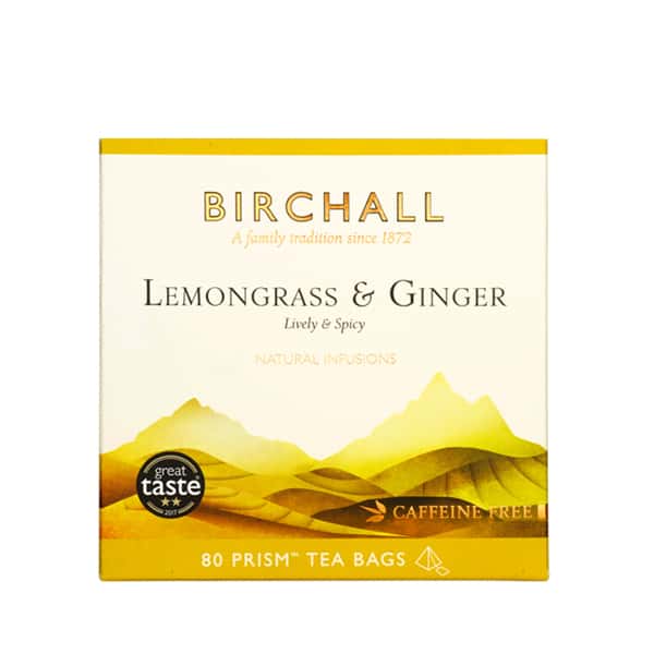 Birchall Lemongrass & Ginger Tea 80 Prism Bags